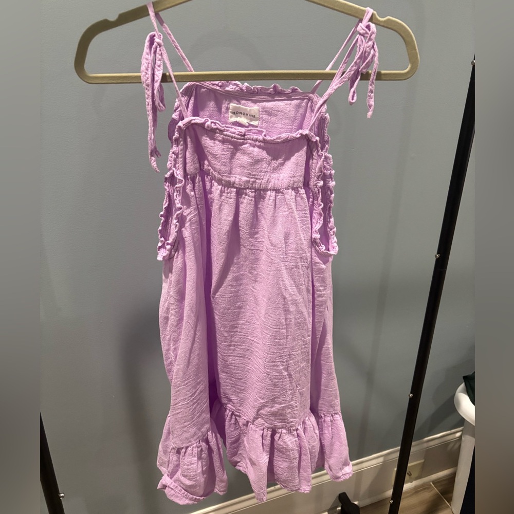 Honorine Lavender Ruffle Strap Dress